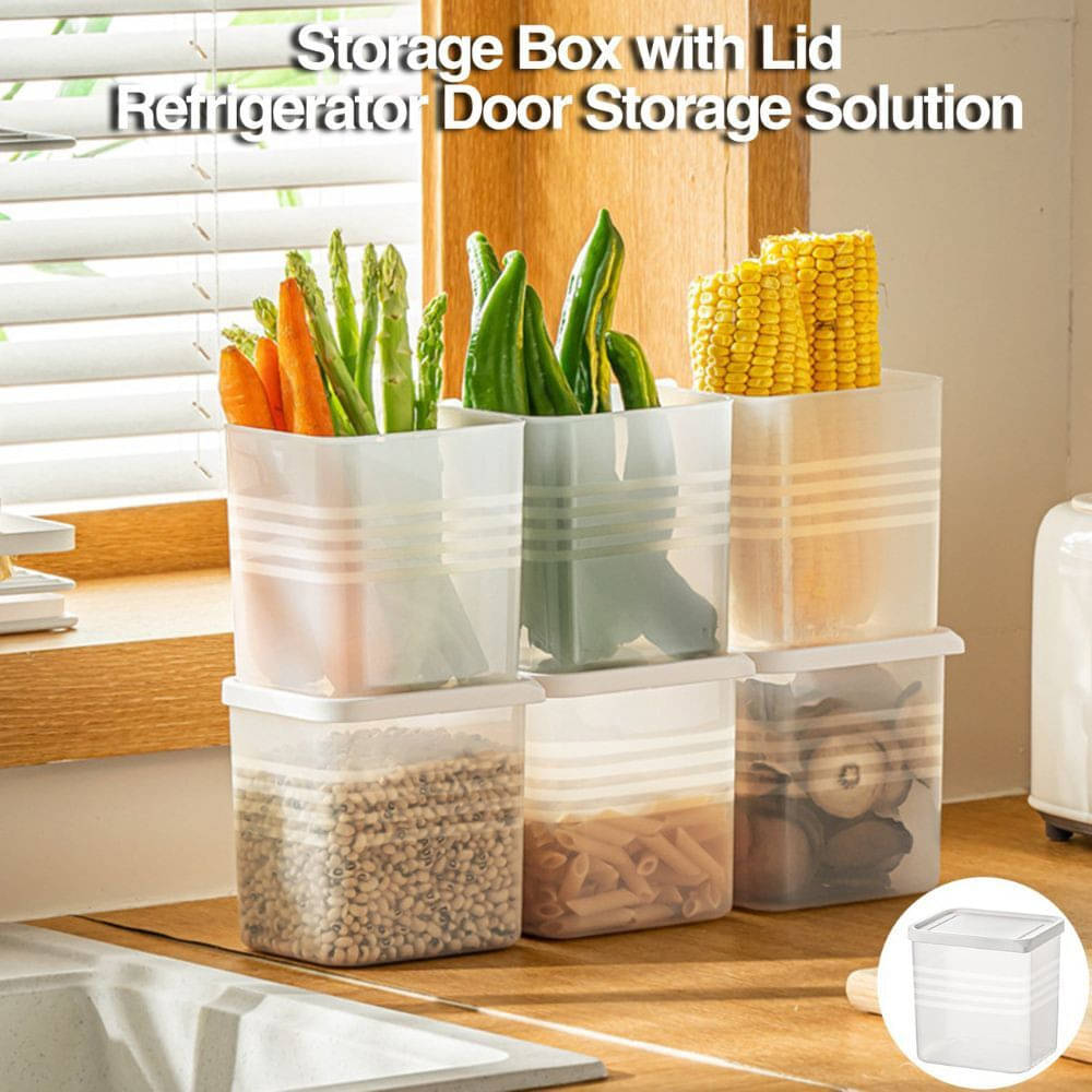     			RABBY Plastic White Multi-Purpose Container ( Set of 6 )