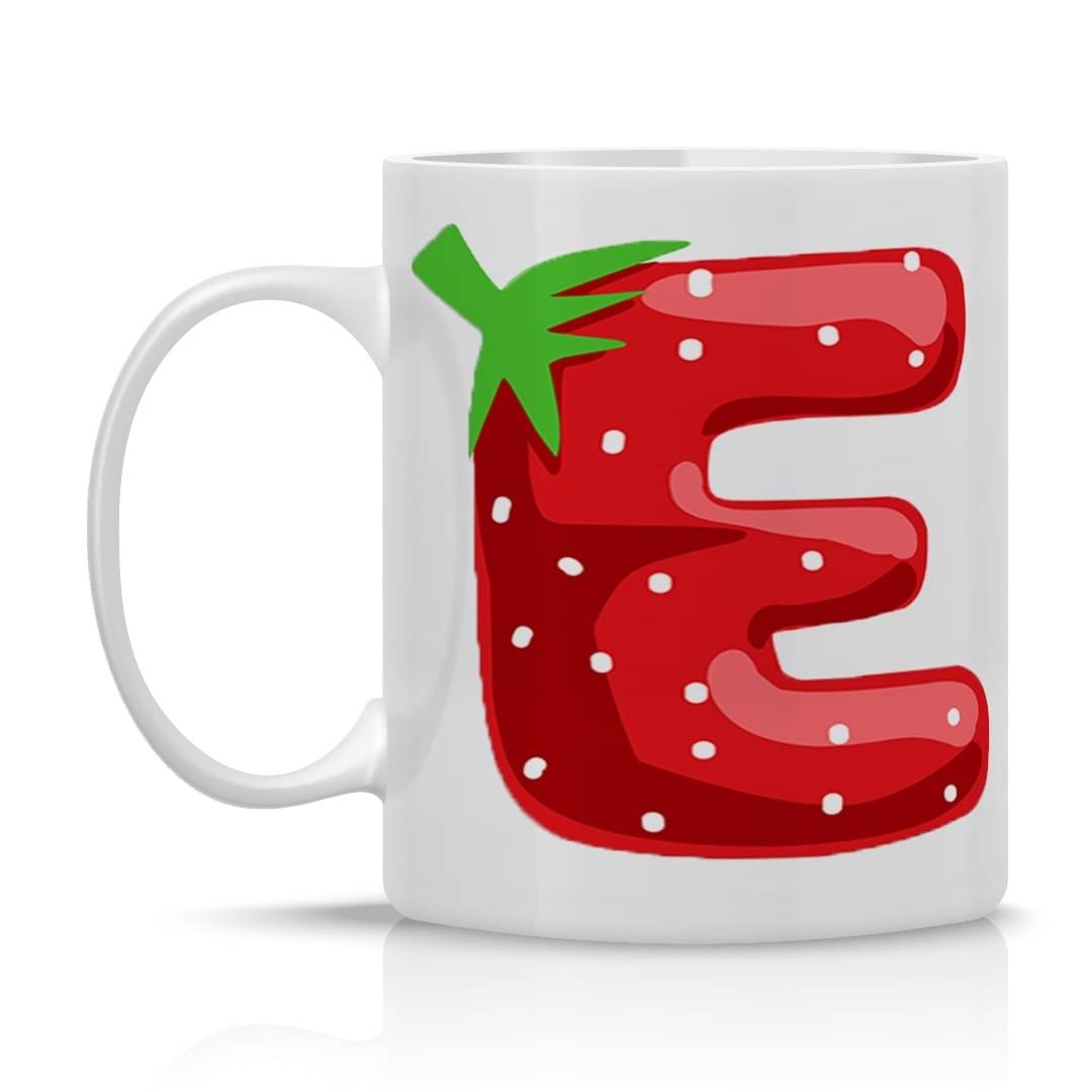    			Ridaa Strawberry Mug E Ceramic Coffee Mug 350 mL ( Pack of 1 )