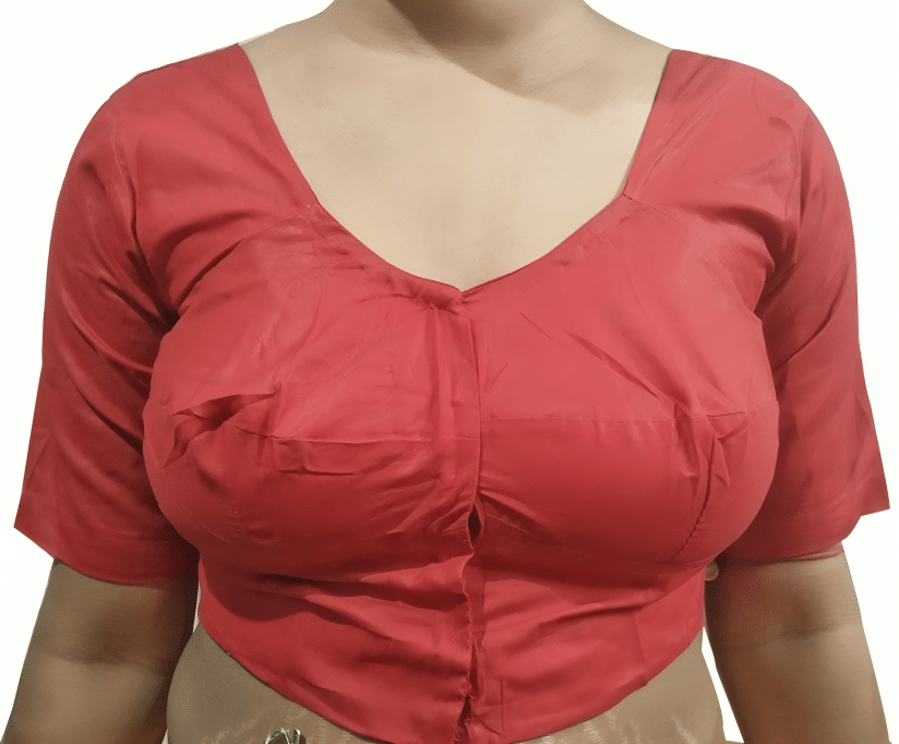     			SUCHITRA STORE Red Readymade without Pad Cotton Women's Blouse ( Pack of 1 )