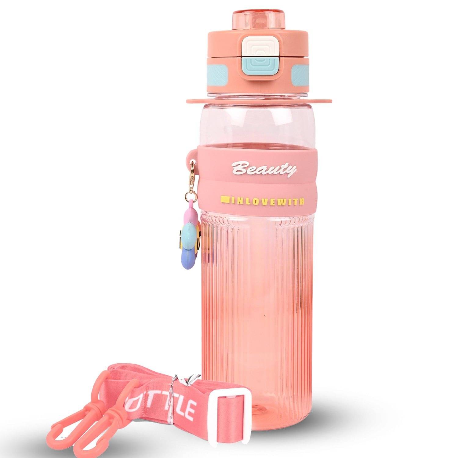     			Sageware 1000ml Large Water Bottle for School & Daily Use Pink Plastic Sipper Water Bottle 1000 mL ( Set of 1 )