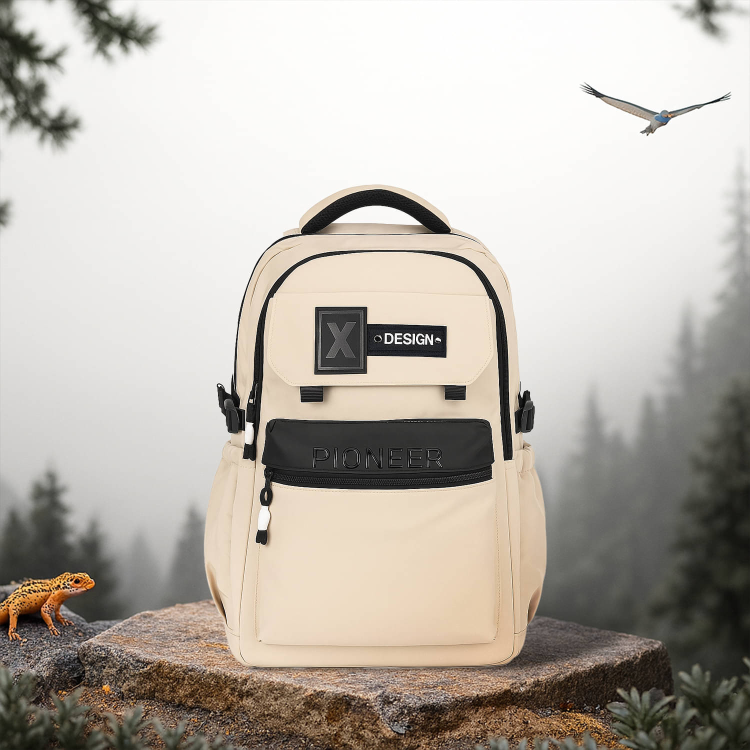     			Sageware 20 Ltrs Polyester Backpack *For Men & Women ( Cream )