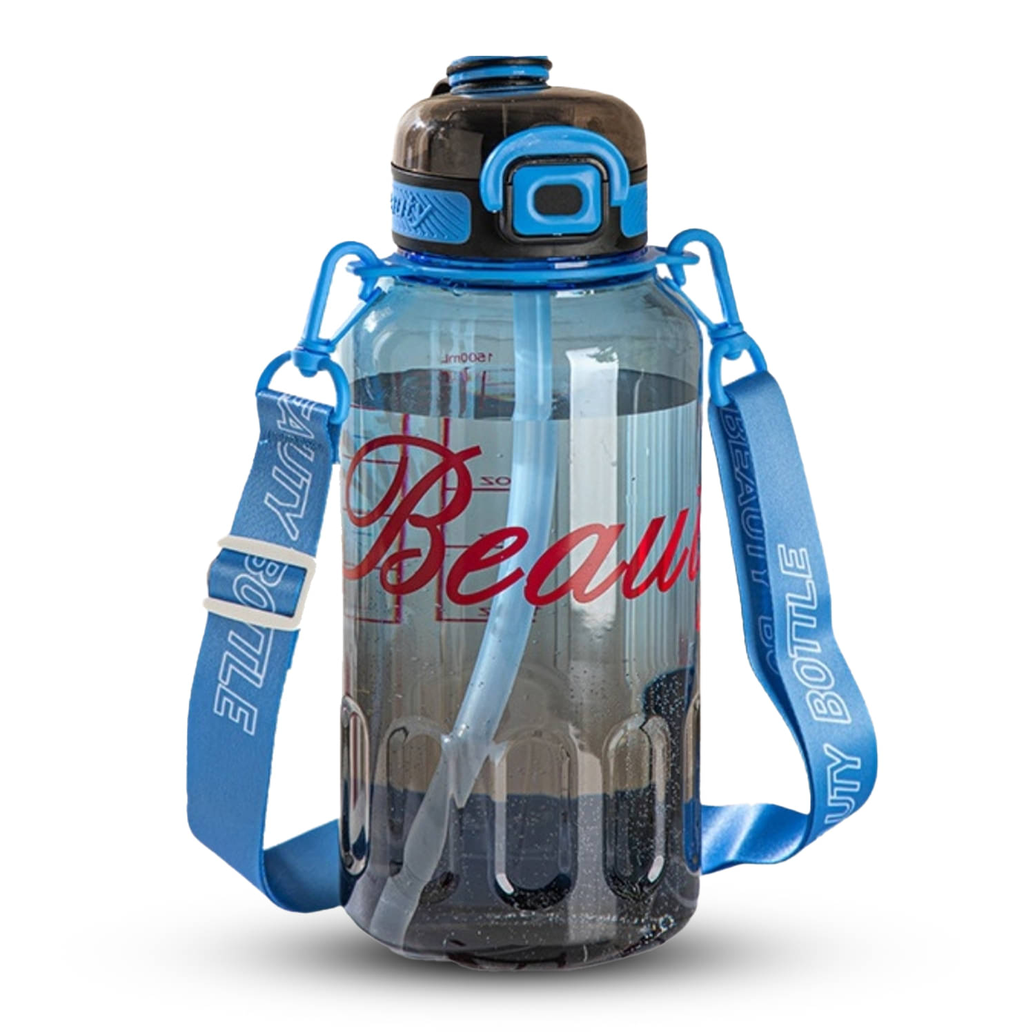     			Sageware Extra Large 1500ml Water Bottle for Gym School Blue Plastic Sipper Water Bottle 1500 mL ( Set of 1 )