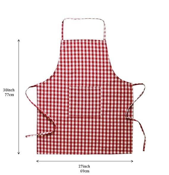 THE LION'S SHARE Cotton Printed Kitchen Apron with 1 Center Pocket ( Pack of 1 )