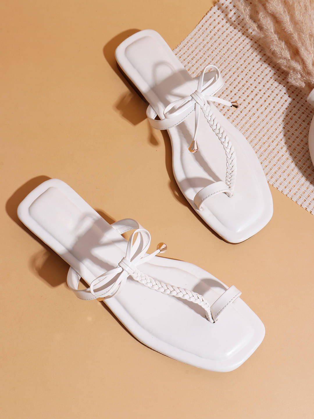     			Try me White Women's Flats