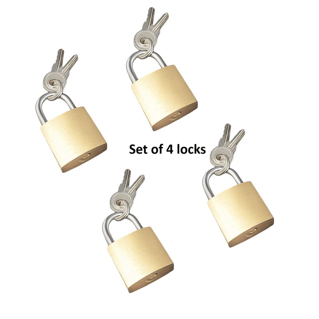 Unikkus Set of 4 pressing small locks for bag, suitcase and luggage and multi-purpose, Size 25 MM     			Unikkus Set of 4 pressing small locks for bag, suitcase and luggage and multi-purpose, Size 25 MM