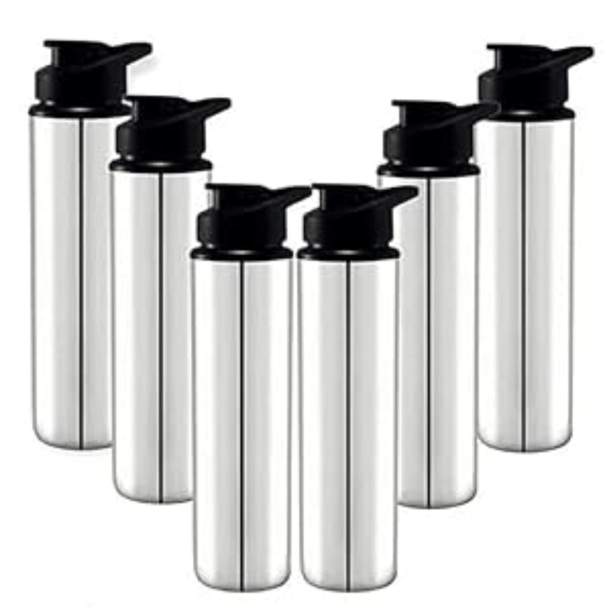     			Visaxmi Silver Steel Sipper Water Bottle 750 mL ( 6 )