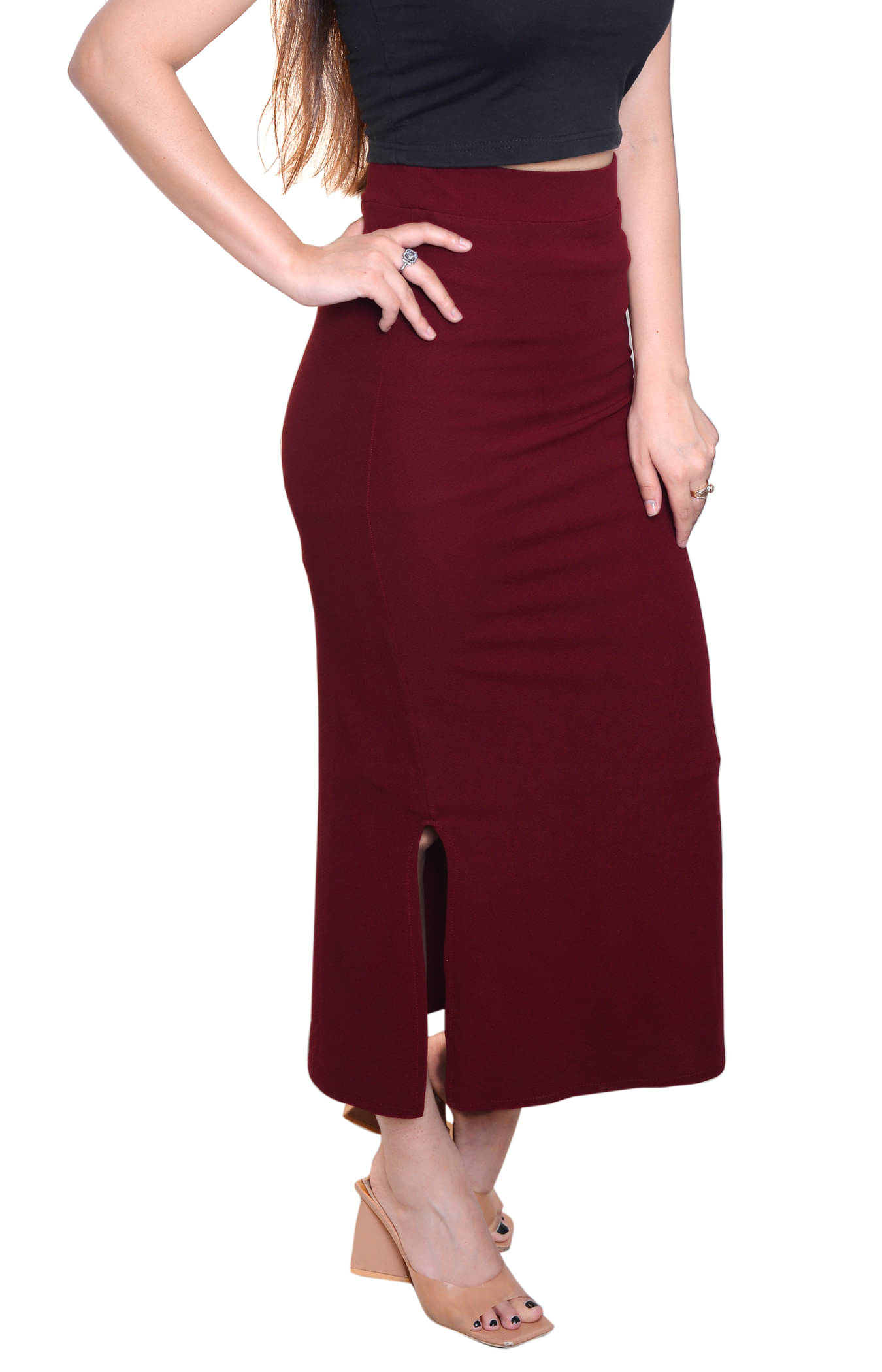     			Yunic29 Maroon Polyester Women's A-Line Skirt ( Pack of 1 )