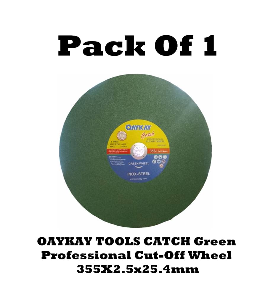 13-inch Cut Off Wheel – Double Net- for Metal & Stainless Steel- Cutting Pack of 1pcs- Compatible with 13" Angle Grinder -355x2.5x25.4mm- Green 13-inch Cut Off Wheel – Double Net- for Metal & Stainless Steel- Cutting Pack of 1pcs- Compatible with 13" Angle Grinder -355x2.5x25.4mm- Green
