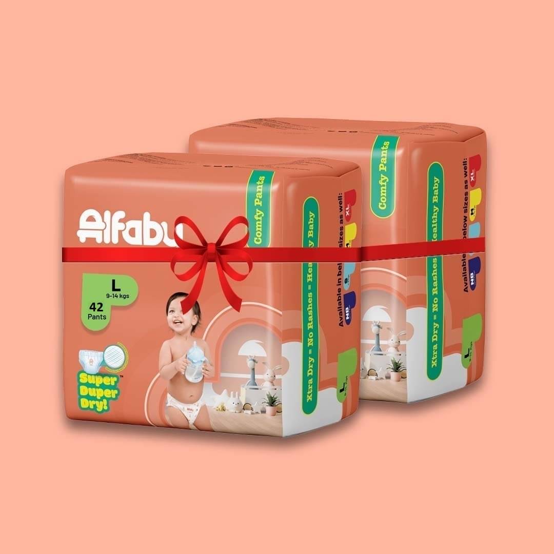     			ALFABY L Disposable Diapers ( Pack of 2 )
