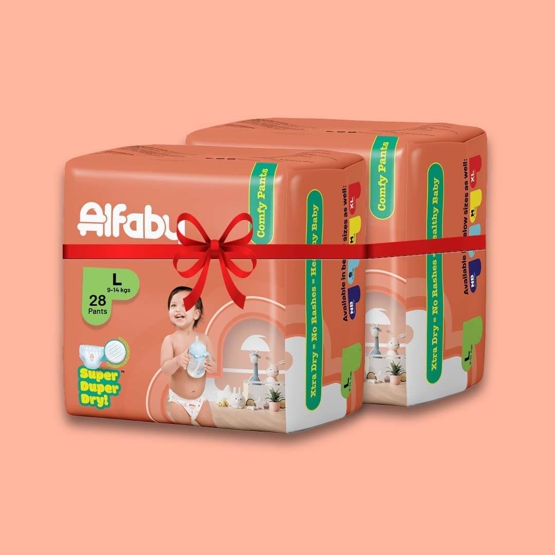    			ALFABY L Disposable Diapers ( Pack of 2 )