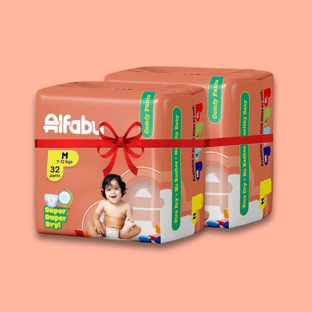     			ALFABY M Disposable Diapers ( Pack of 2 )
