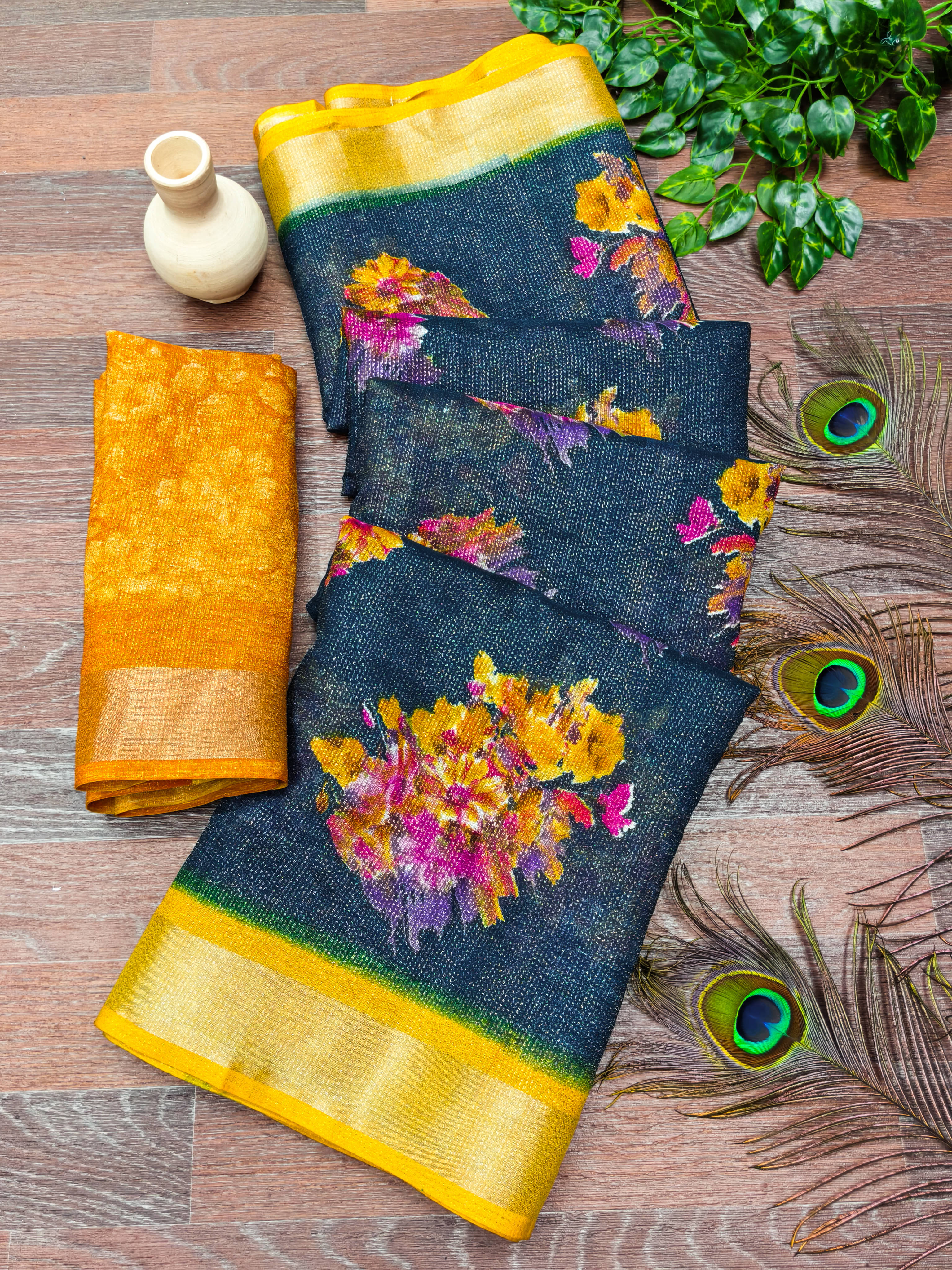 ANAND SAREES Linen Printed Ilkal Saree With Unstitched Blouse Piece ( RAMA ) ANAND SAREES Linen Printed Ilkal Saree With Unstitched Blouse Piece ( RAMA )