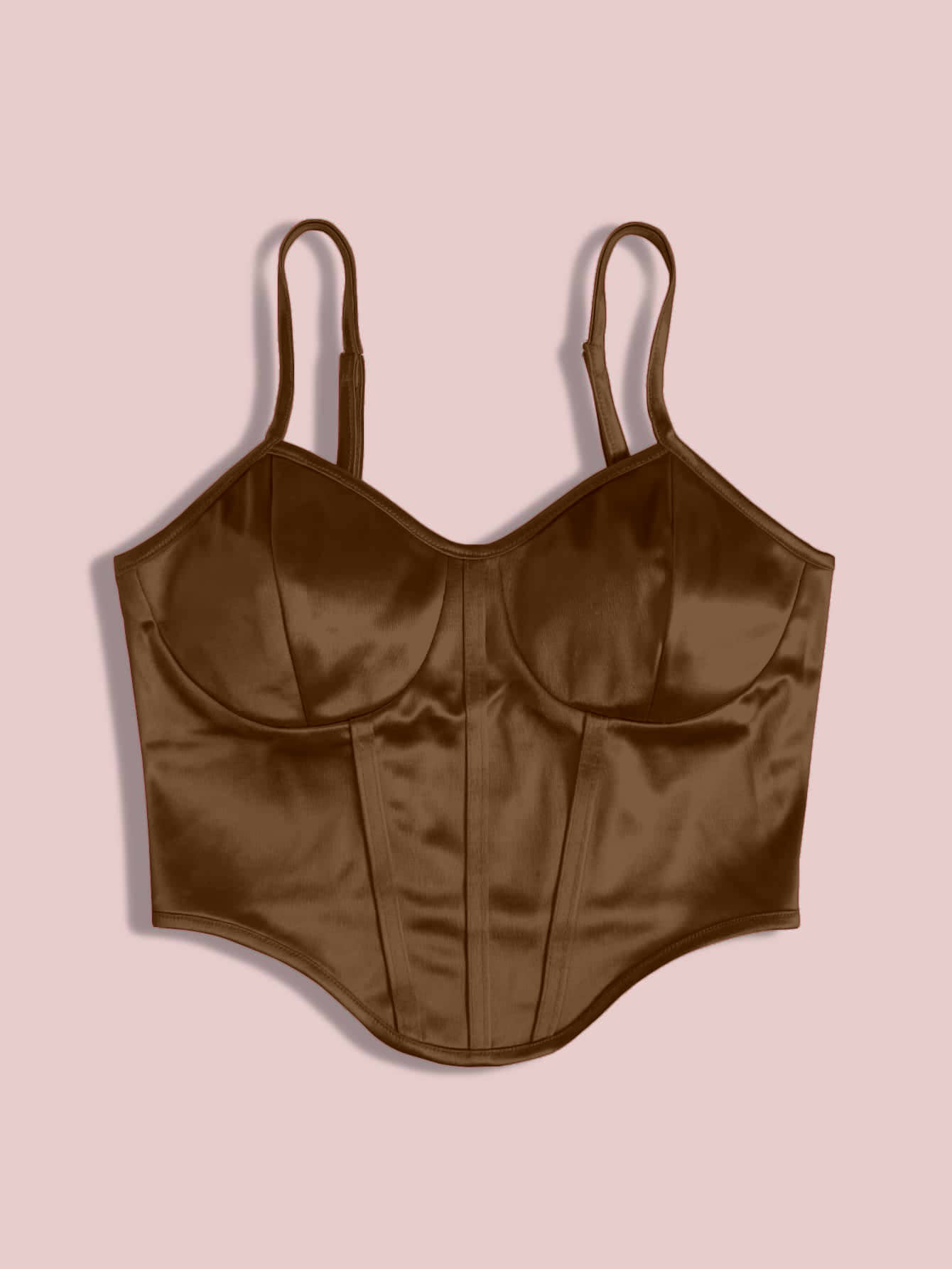 Aahwan Women's Satin Tank Top ( Brown )