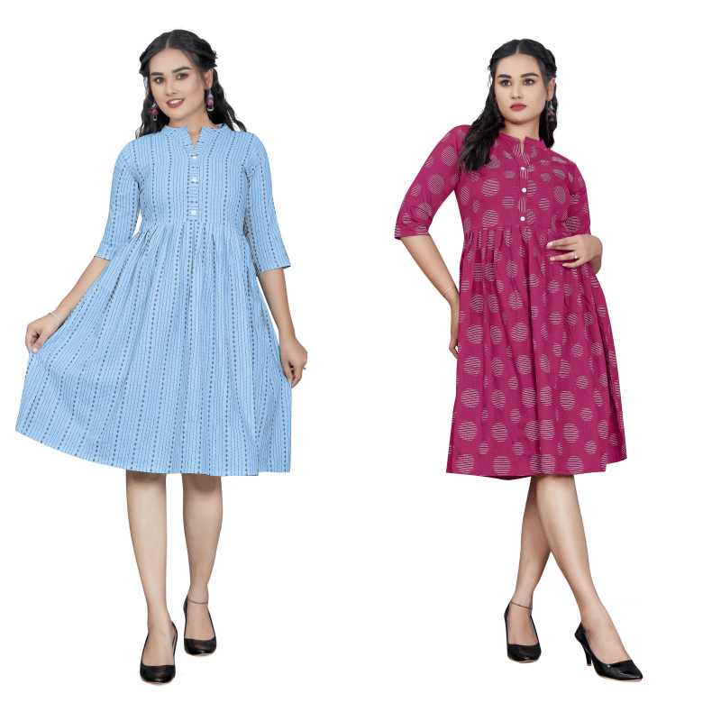     			BONISTA FASHION FOR ALL Women Cotton Striped A-line Kurti ( Multicoloured )