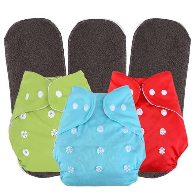 BUYBIRD Reusable Cloth Nappy With Insert ( Pack of 3 ) BUYBIRD Reusable Cloth Nappy With Insert ( Pack of 3 )