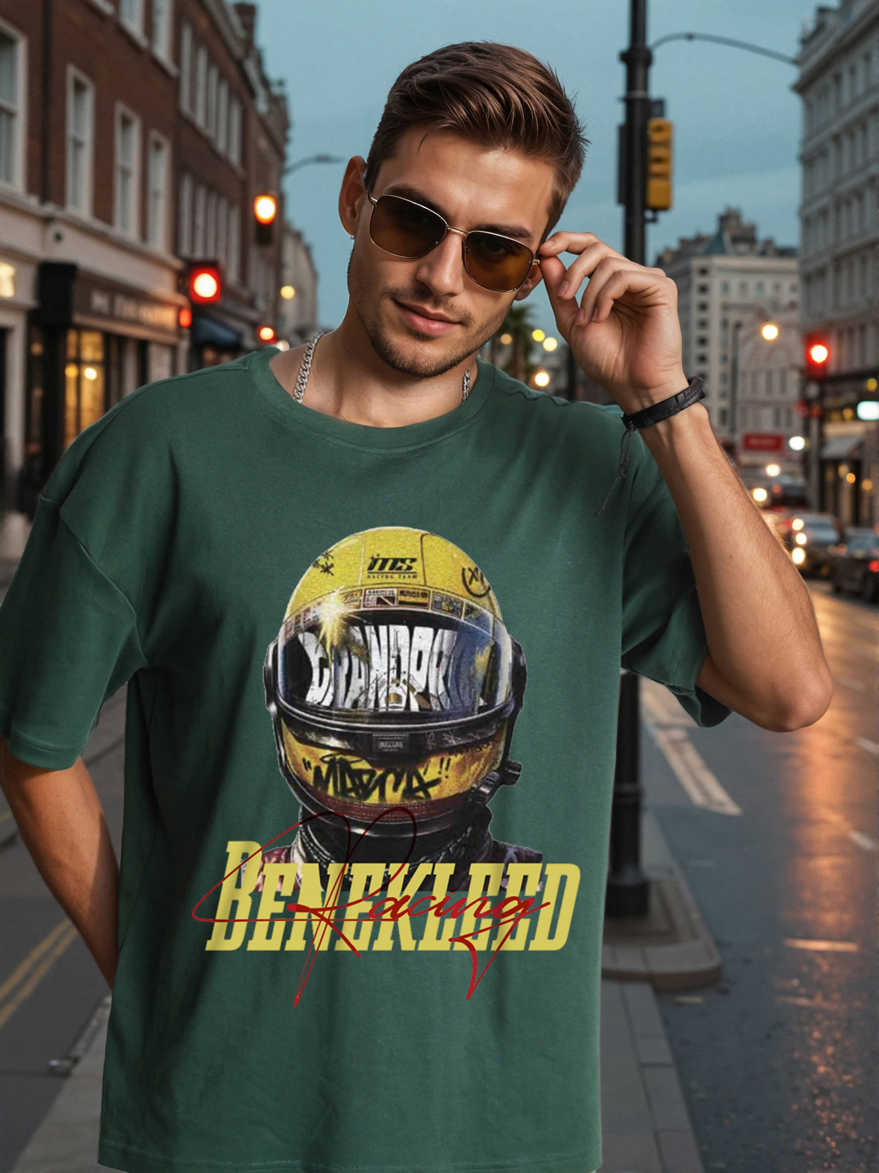 Bene Kleed Men 100% Cotton Oversized Fit Printed T-Shirt ( Purple ) Bene Kleed Men 100% Cotton Oversized Fit Printed T-Shirt ( Purple )