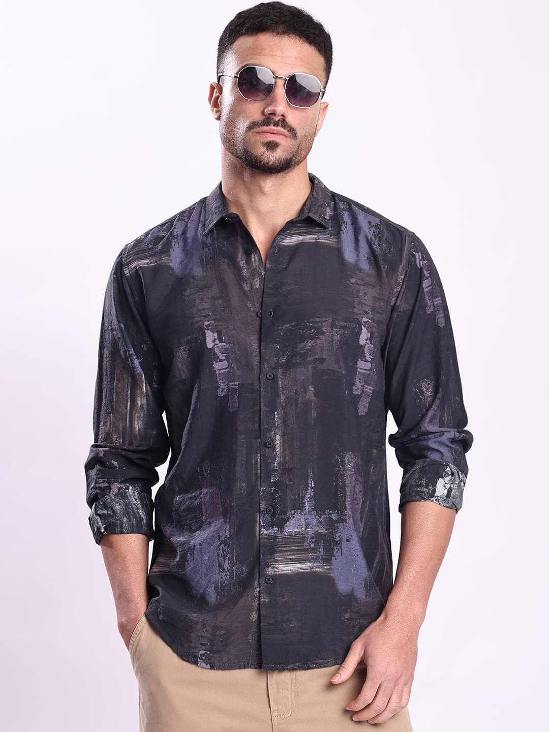 Bene Kleed Polyester Slim Fit Self Design Full Sleeves Men's Casual Shirt - Multi ( Pack of 1 )     			Bene Kleed Polyester Slim Fit Self Design Full Sleeves Men's Casual Shirt - Multi ( Pack of 1 )