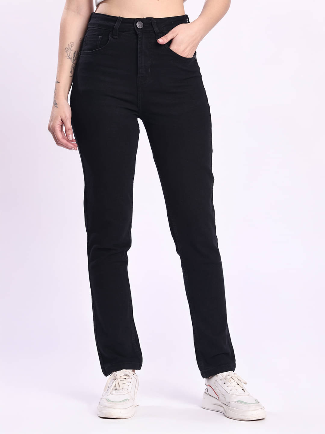     			Bene Kleed Women's Slim Fit High-Rise Jeans ( Black )