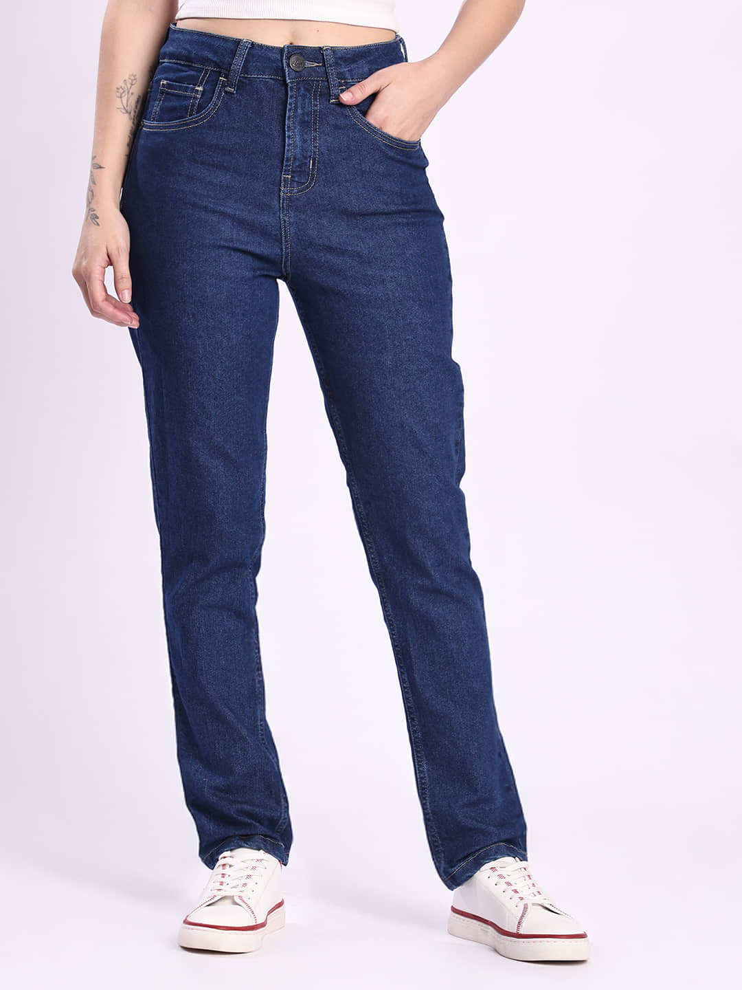 Bene Kleed Women's Slim Fit High-Rise Jeans ( Blue ) - Jeans | Buy online on ZillyBuy