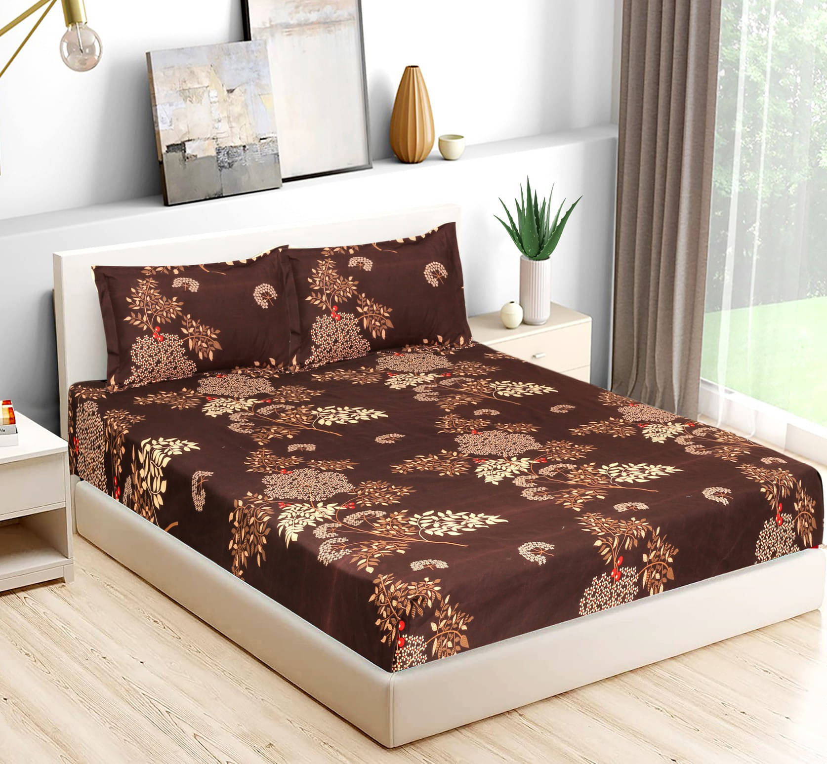 Bromwick Microfiber 1 Double Bedsheet with 2 Pillow Covers ( Multicolor ) Bromwick Microfiber 1 Double Bedsheet with 2 Pillow Covers ( Multicolor )