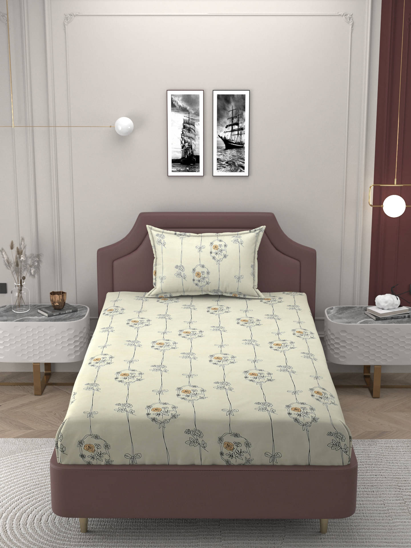 Bromwick Microfiber 1 Single Bedsheet with 1 Pillow Cover ( Multicolor )     			Bromwick Microfiber 1 Single Bedsheet with 1 Pillow Cover ( Multicolor )