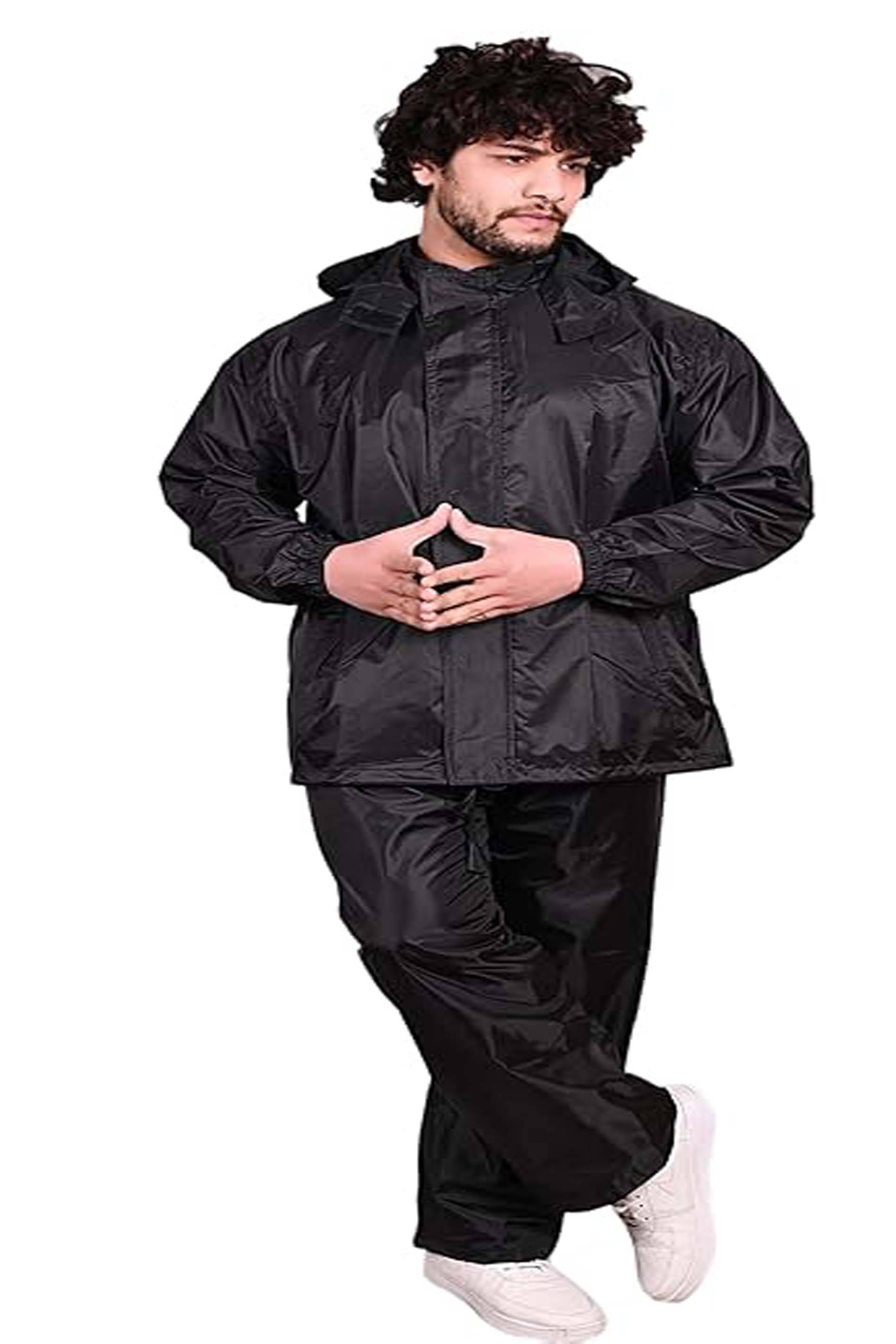     			CARNEST  Rainsuit Unisex For Men's & Women’s Rainsuit| Rainwear| 100% Waterproof Rainsuit For Bikers With Hood and Side Pocket With Storage Bag |Black Color