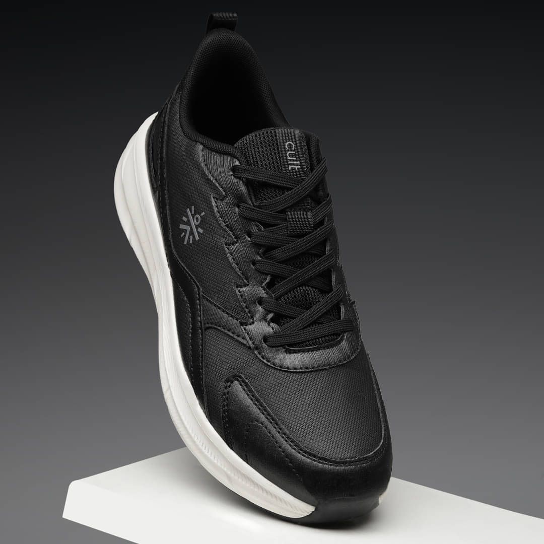    			Cult Endura Run Black Men's Sports Running Shoes
