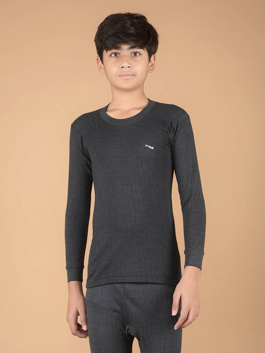     			Dollar Pack of 1 Boys Cotton Blend Thermal Top ( Black )