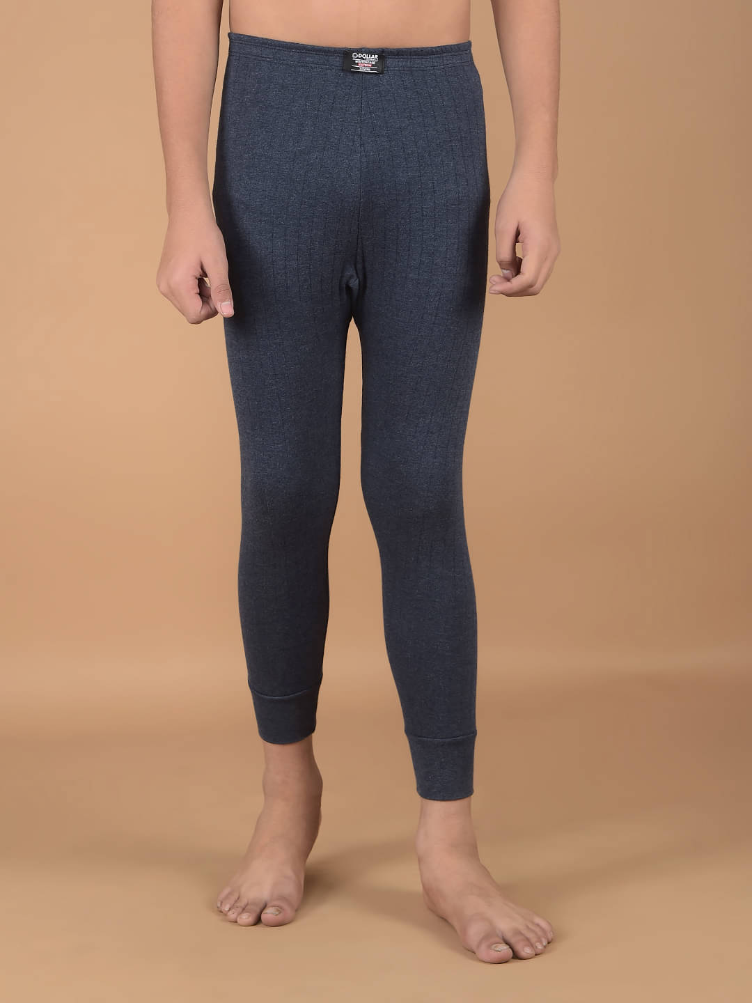     			Dollar Pack of 1 Boys Cotton Blend Thermal Bottom ( Navy Blue )