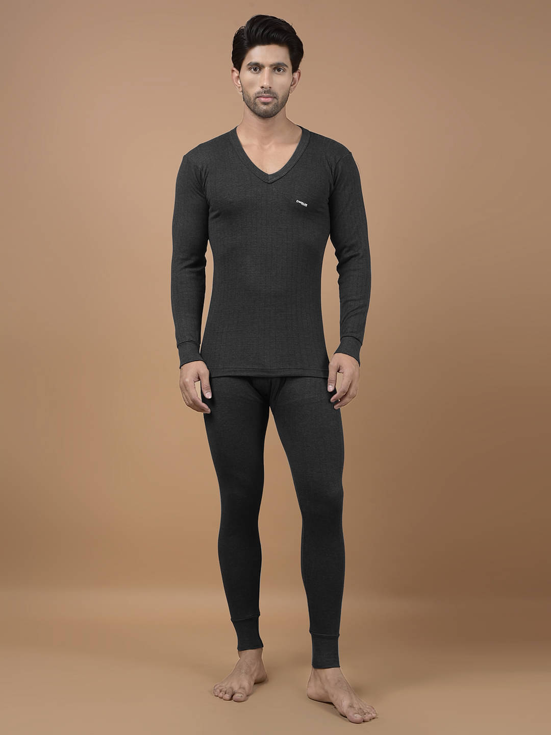     			Dollar Pack of 1 Cotton Blend Thermal Sets For Men's ( Black )