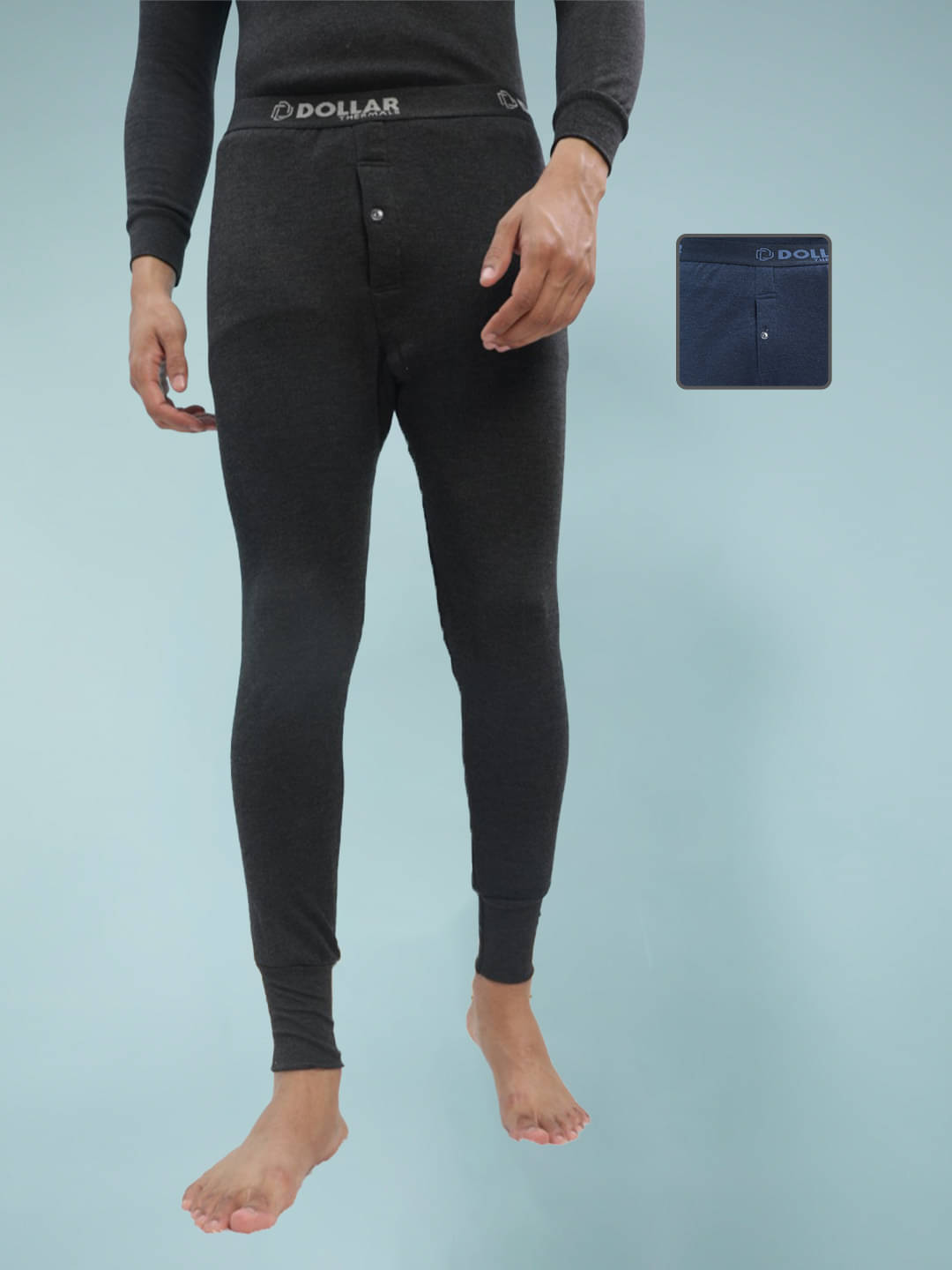 Dollar Pack of 2 Polyester Thermal Bottoms For Men's ( Multicolor ) Dollar Pack of 2 Polyester Thermal Bottoms For Men's ( Multicolor )