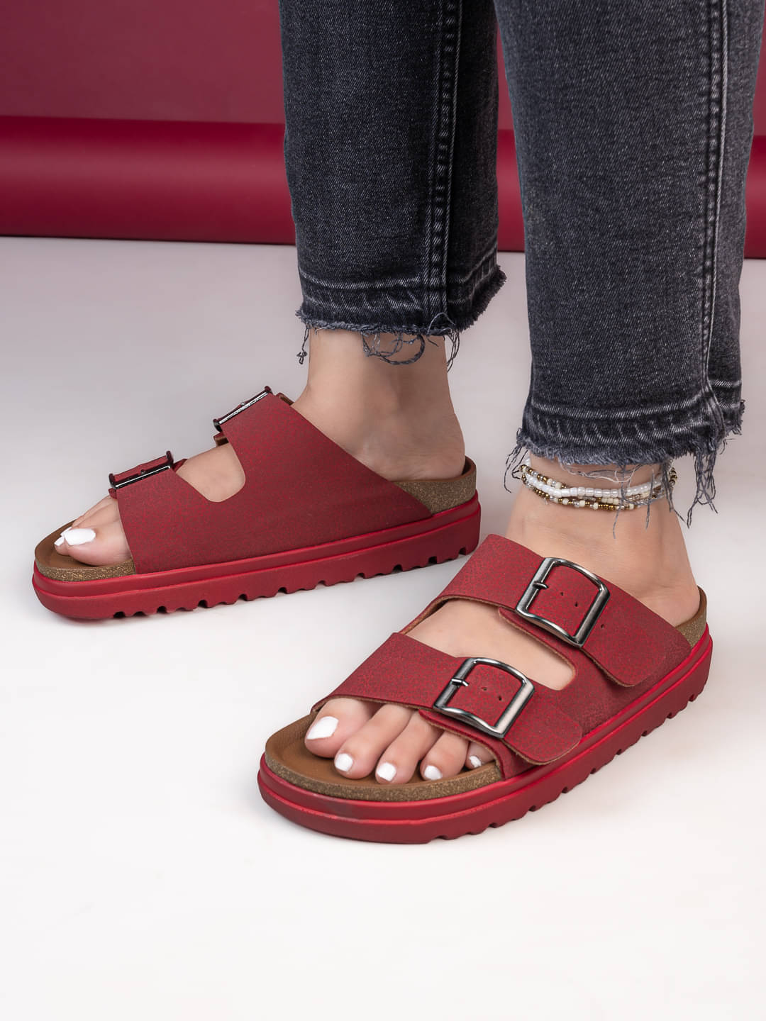     			Fentacia Red Women's Flats