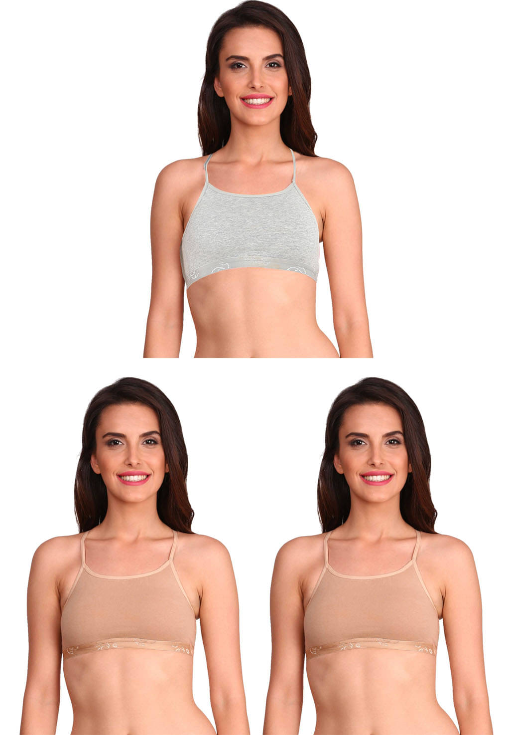    			Jockey Pack of 3 Cotton Non Padded Cami bra For Women ( Multicolor 5 )