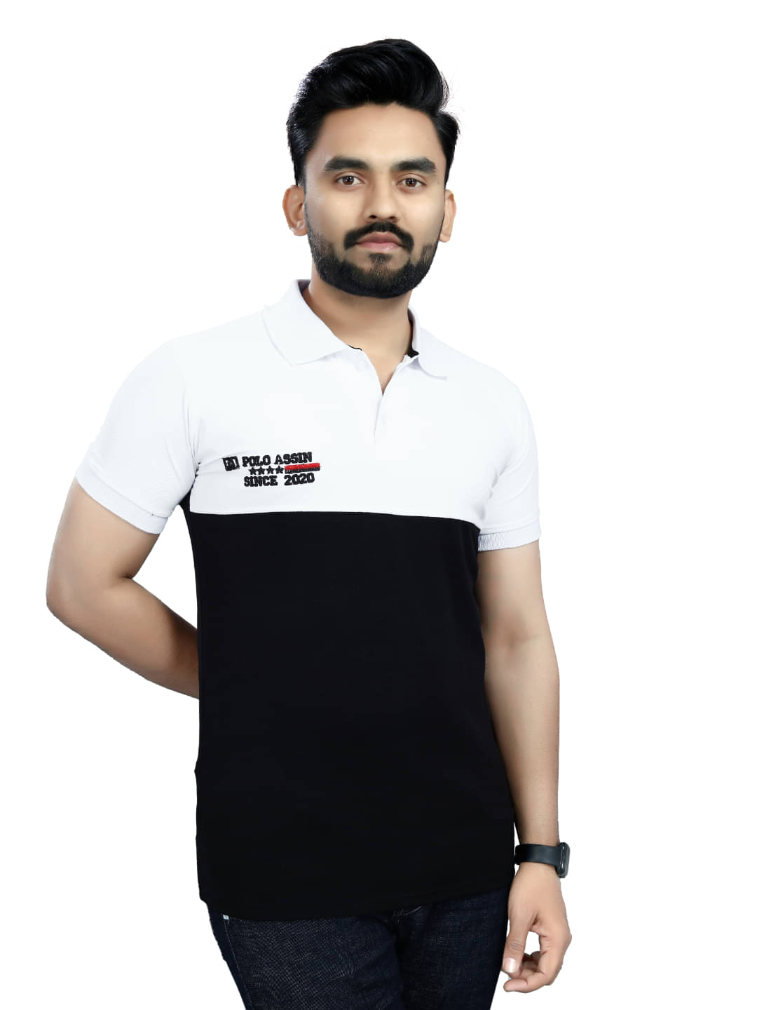     			KE ENTERPRISE Men Cotton Blend Regular Fit Solid Polo T Shirt ( white )