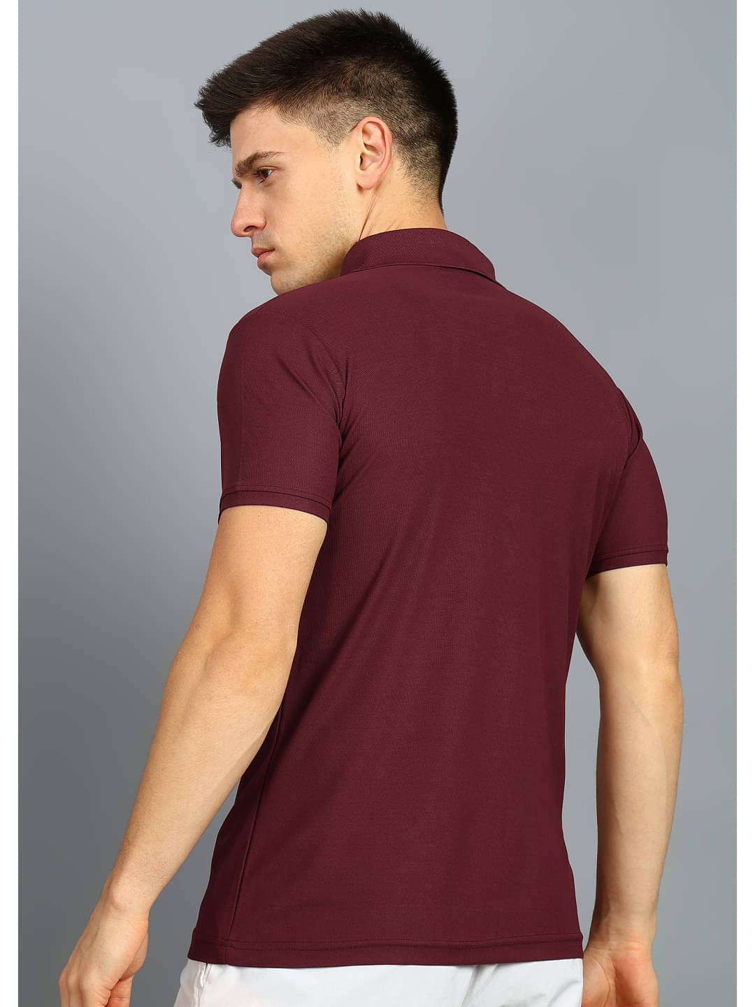 KE ENTERPRISE Men Cotton Blend Regular Fit Solid Polo T Shirt ( Maroon ) KE ENTERPRISE Men Cotton Blend Regular Fit Solid Polo T Shirt ( Maroon )