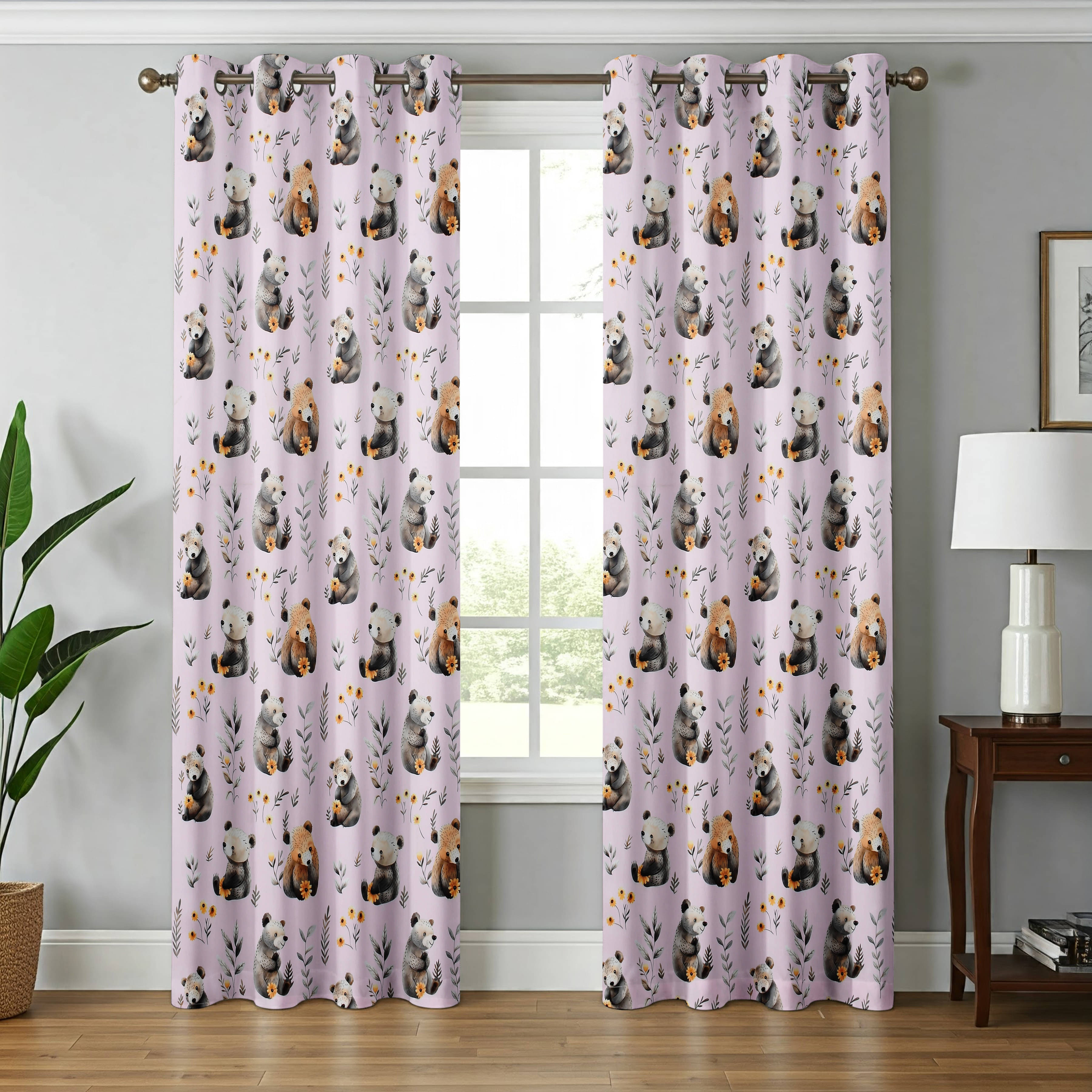 Kraftiq Homes Floral Blackout Eyelet Curtain 9 ft ( Pack of 2 ) - White     			Kraftiq Homes Floral Blackout Eyelet Curtain 9 ft ( Pack of 2 ) - White