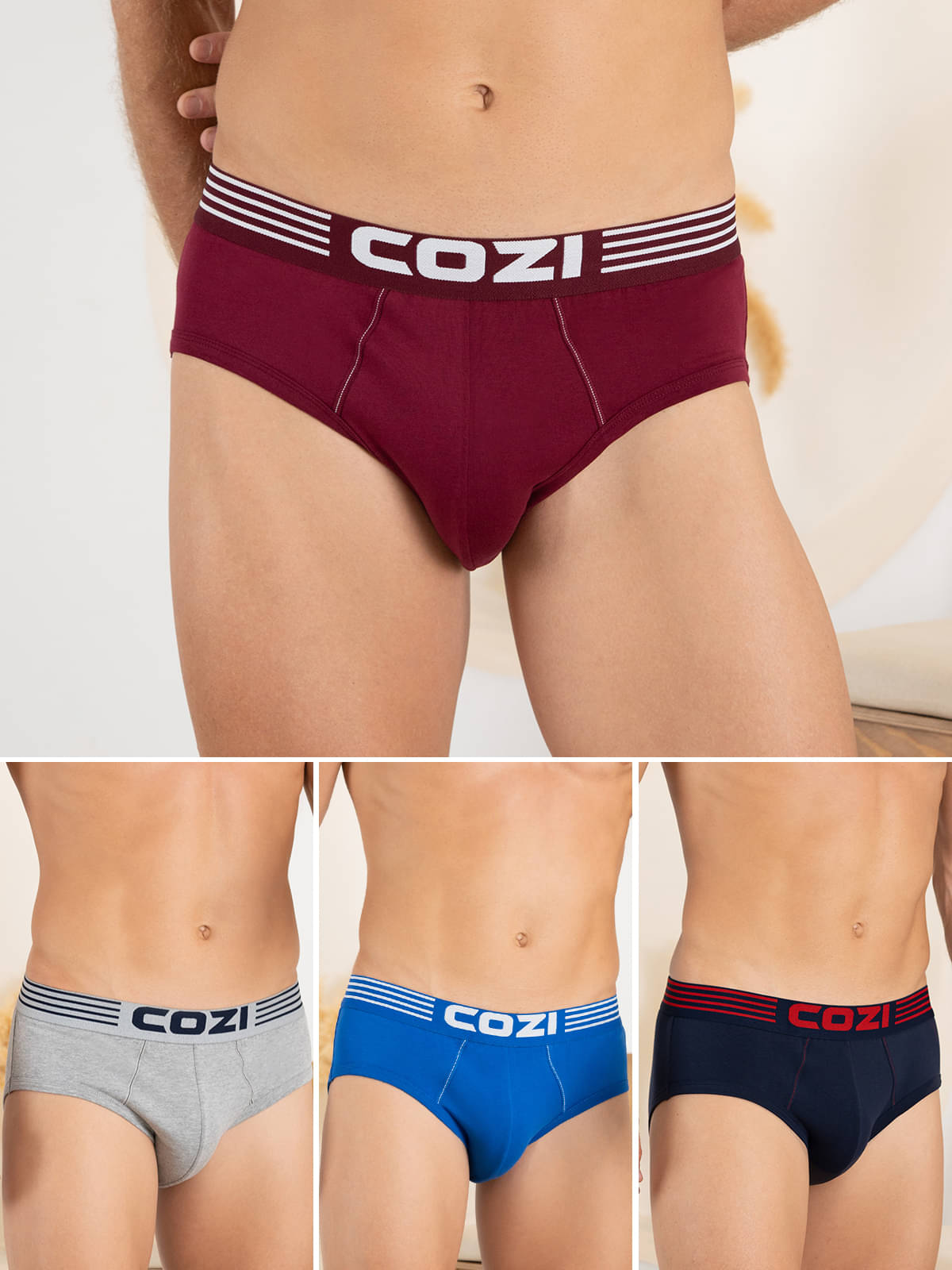     			Lux Cozi Pack of 4 Cotton Blend Briefs For Men's ( Multicolor5 )