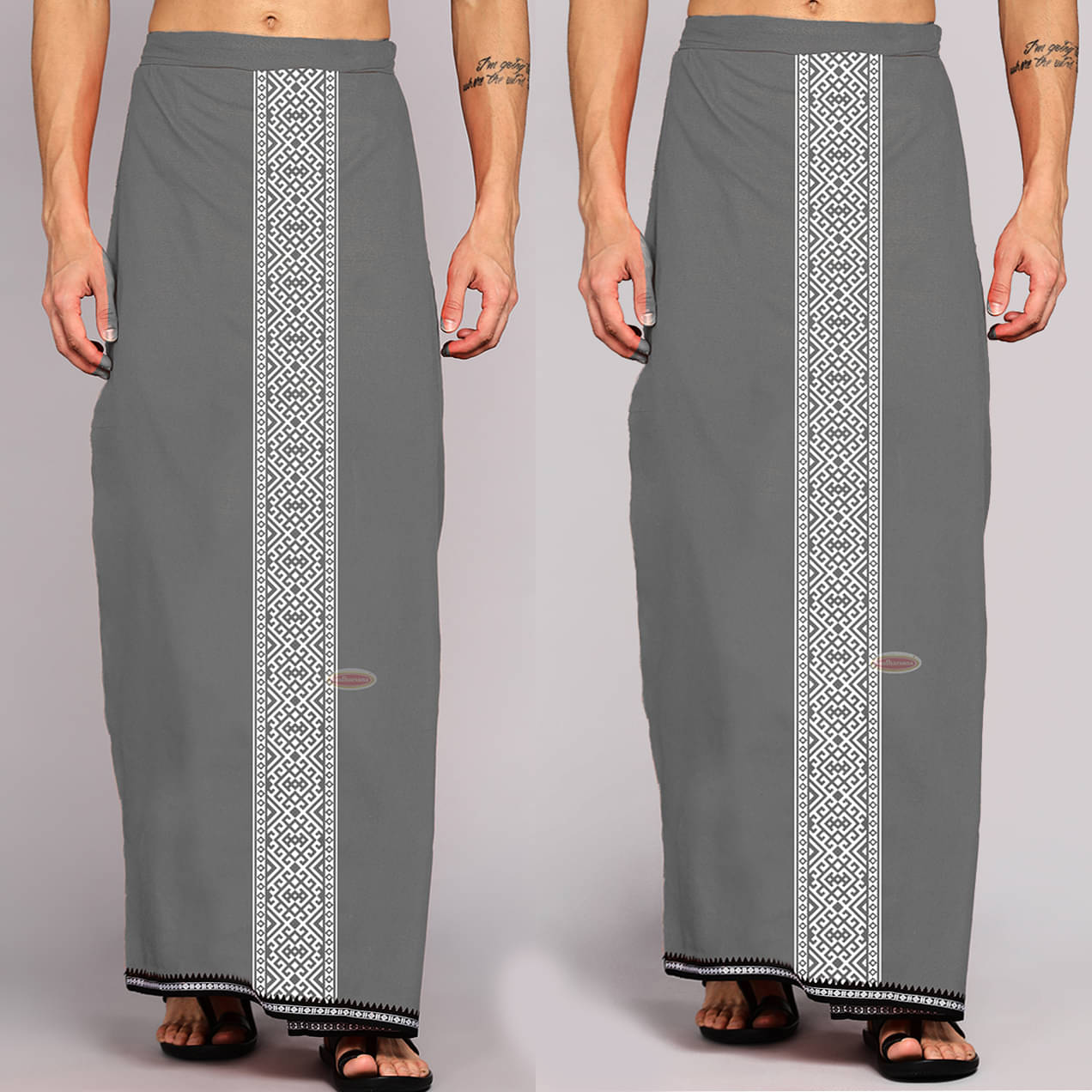 Lvloz Cotton Men's Dhoti Grey ( Pack of 2 ) Lvloz Cotton Men's Dhoti Grey ( Pack of 2 )