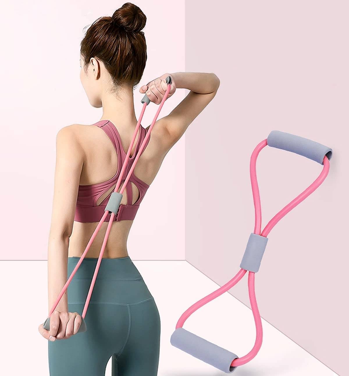     			MAGNIQUE 1 pc Resistance Band for Workout Back Set Exercise & Stretching Pull Up Bands for Home Exercise Bands Gym Men & Women Yoga Resistance Tube Loop Bands Toning Bands Kit
