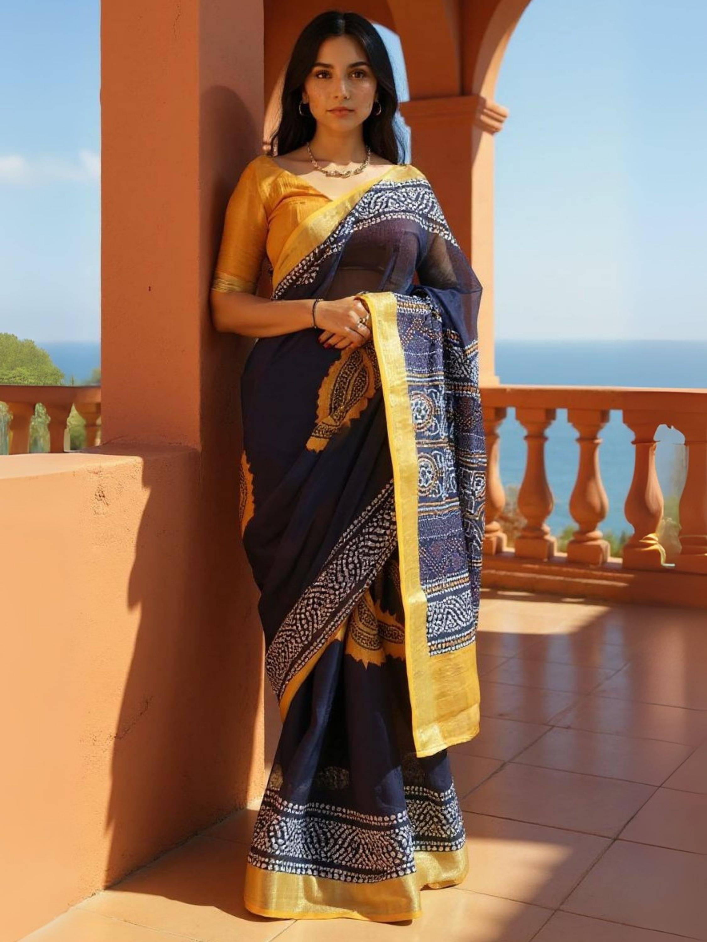 Niza Fashion Cotton Printed Regular Saree With Unstitched Blouse Piece ( LightBLue ) Niza Fashion Cotton Printed Regular Saree With Unstitched Blouse Piece ( LightBLue )