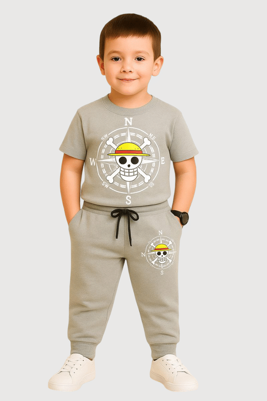 Paryag Pack of 1 Boys Cotton Blend T-Shirt & Trackpants Set ( Grey ) Paryag Pack of 1 Boys Cotton Blend T-Shirt & Trackpants Set ( Grey )