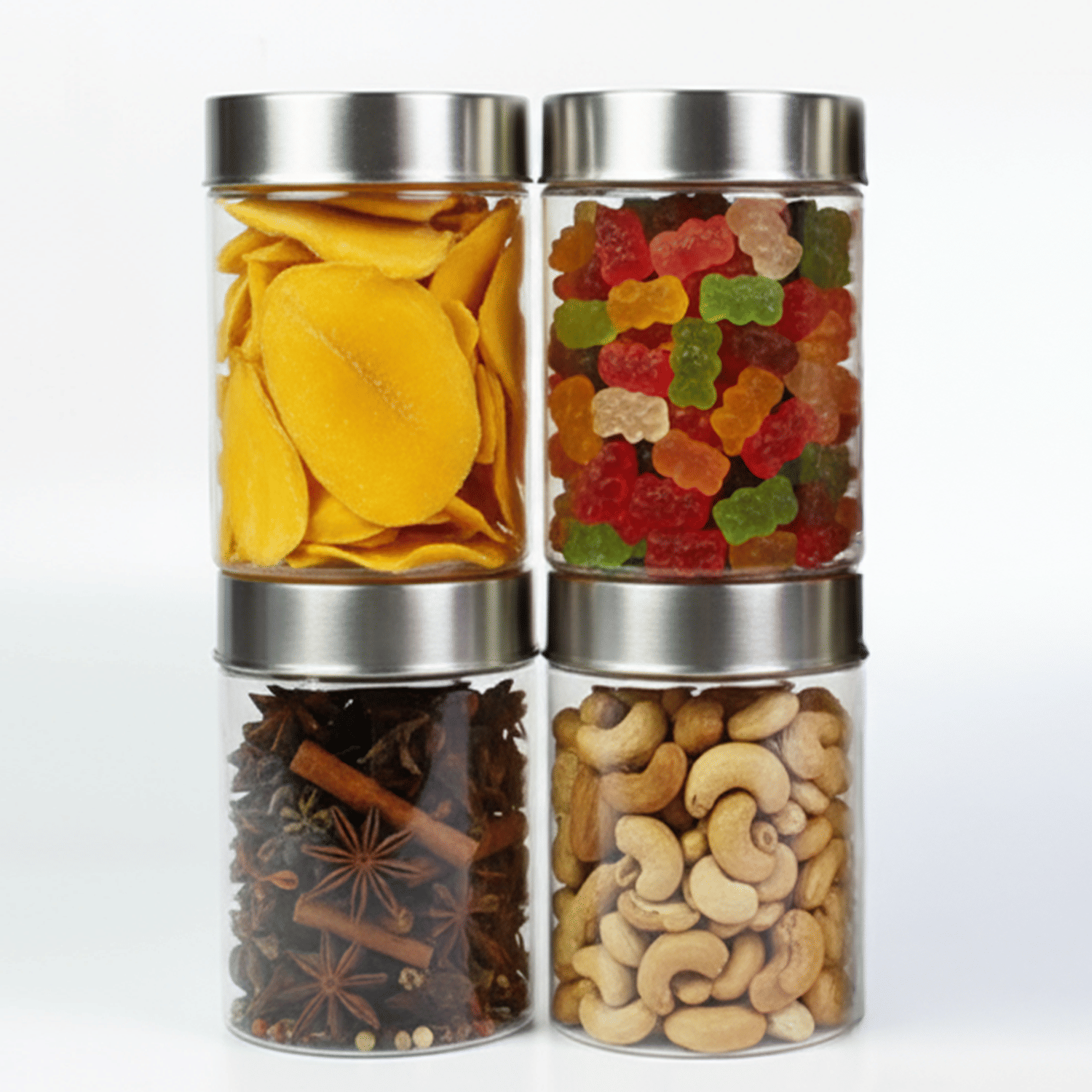     			PearlPet PlusJar-4Pcs-1400ml Plastic Transparent Multi-Purpose Container ( Set of 4 )