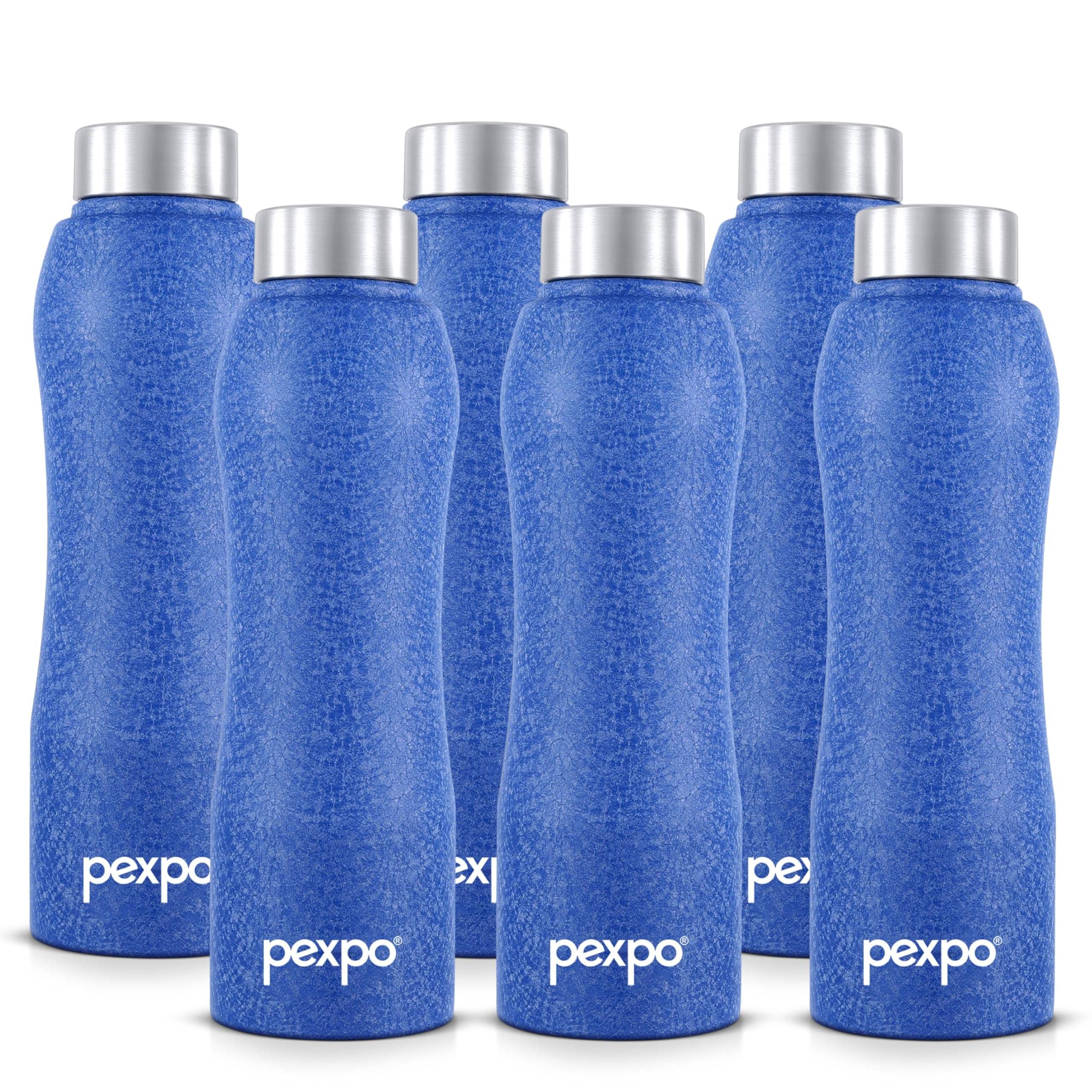     			Pexpo Bistro Blue Stainless Steel Fridge Water Bottle 1000 mL ( Set of 6 )