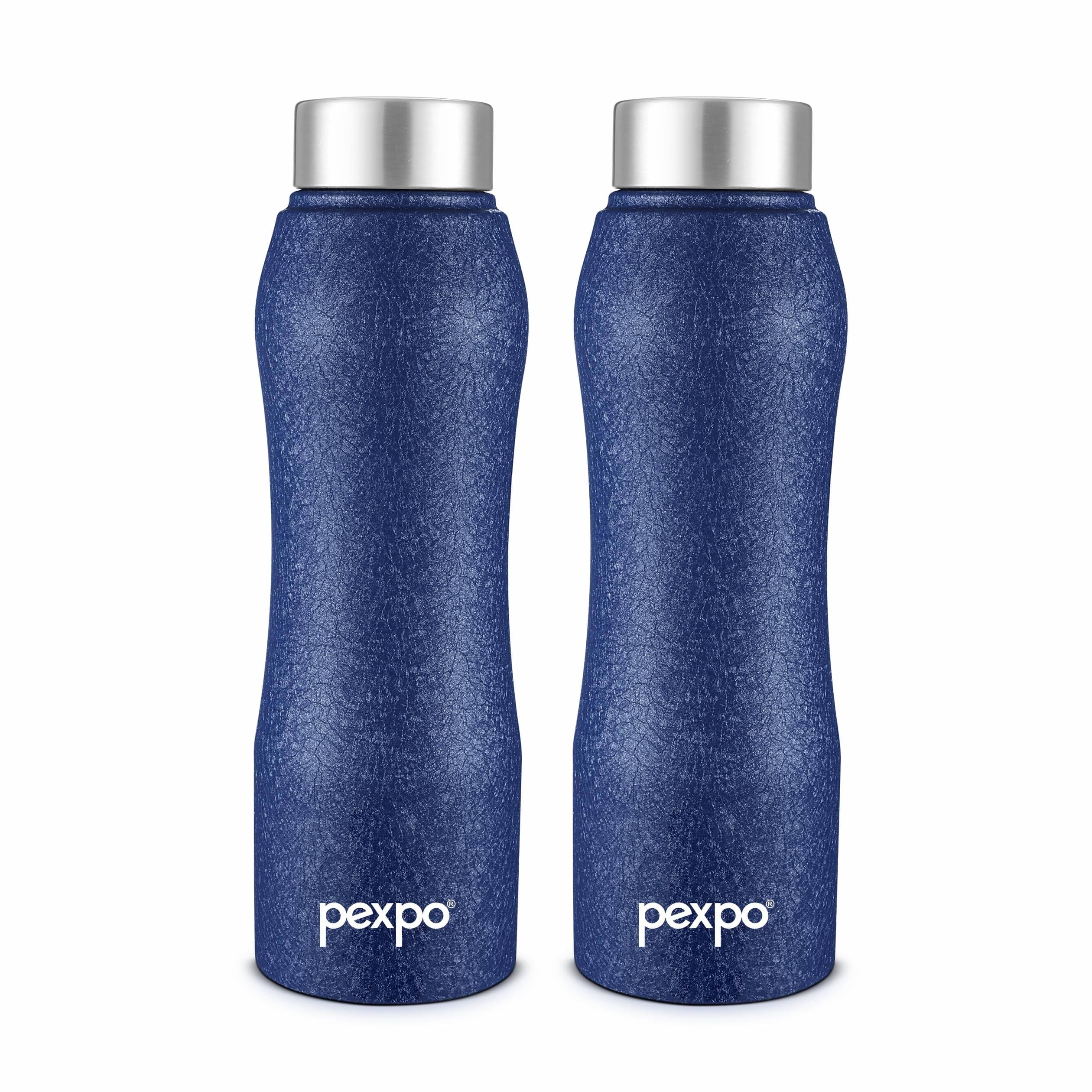     			Pexpo Bistro Blue Stainless Steel Fridge Water Bottle 1000 mL ( Set of 2 )