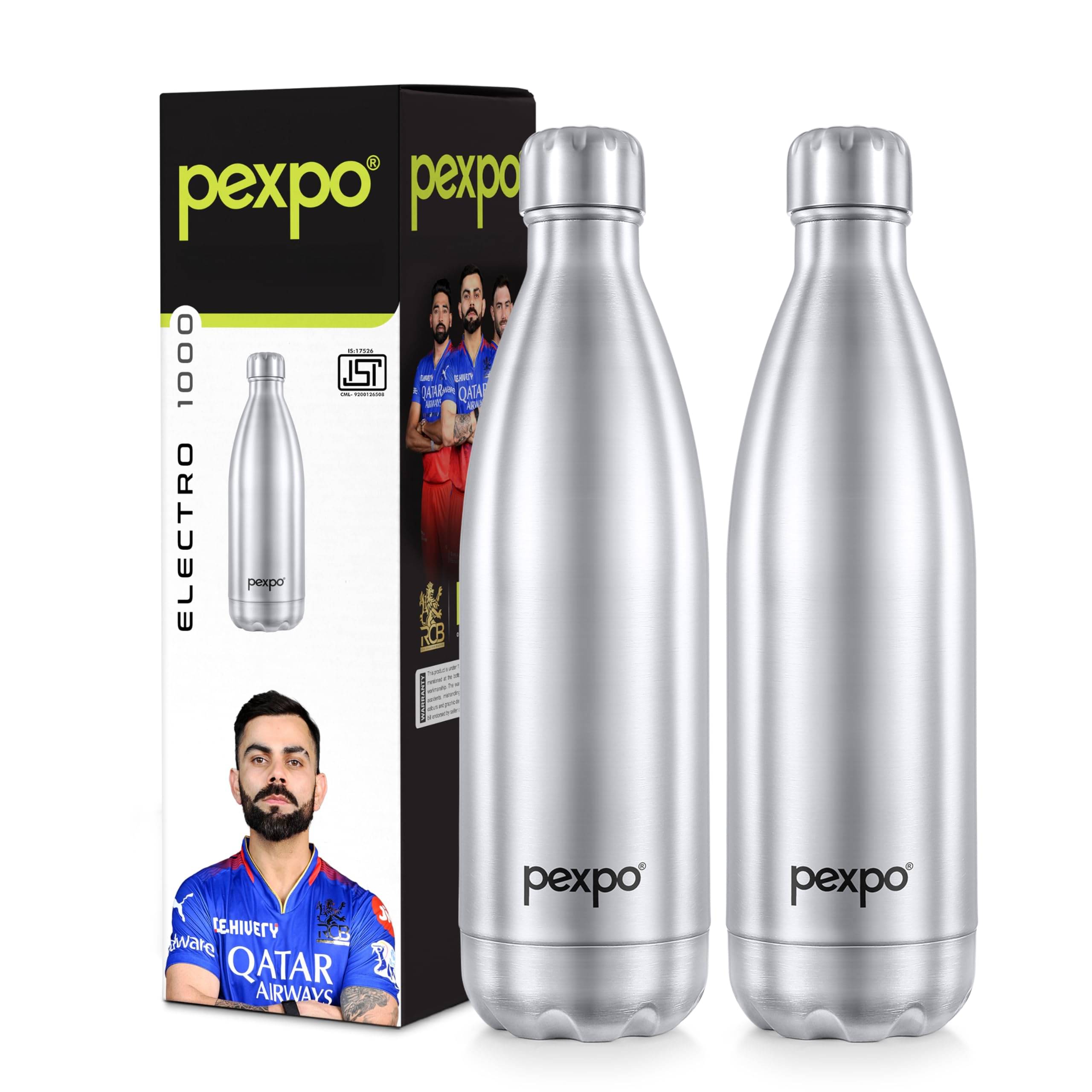     			Pexpo Electro Silver Thermosteel Flask ( 1000 ml )