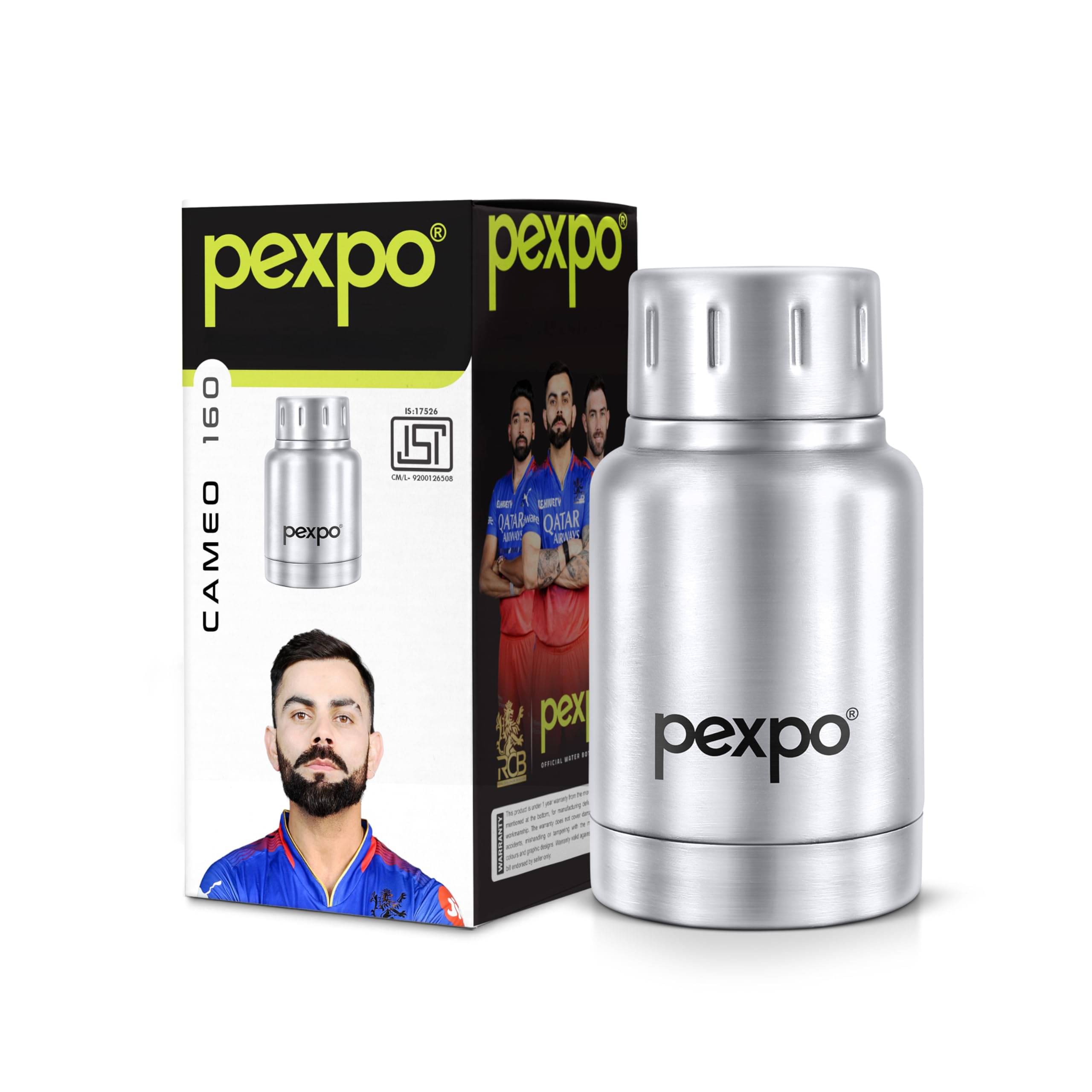     			Pexpo Cameo Silver Thermosteel Flask ( 160 ml )