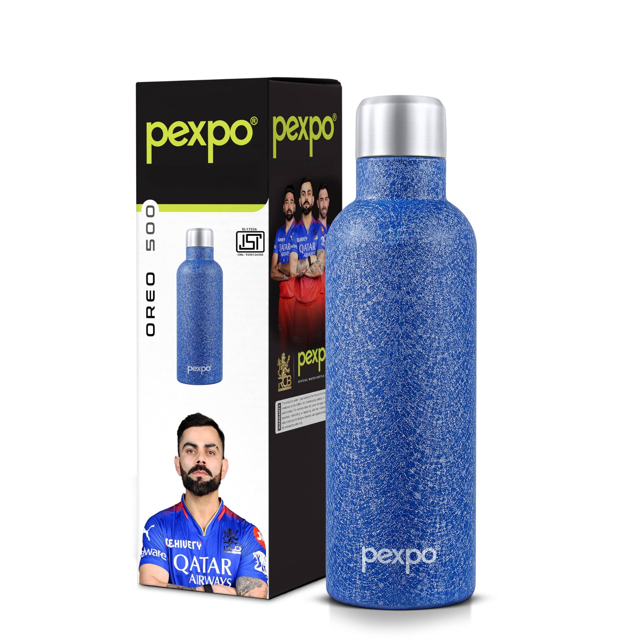     			Pexpo Oreo Light Blue Thermosteel Flask ( 500 ml )