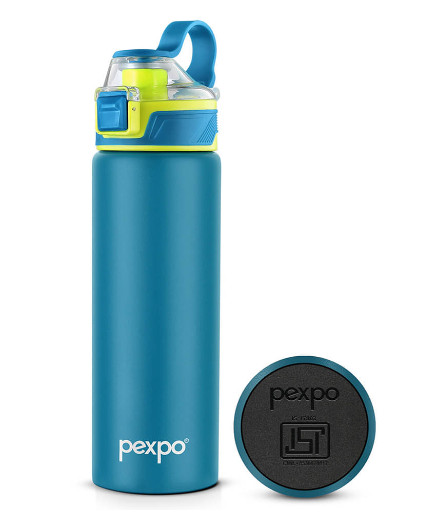     			Pexpo Arctic Blue Stainless Steel Fridge Water Bottle 800 mL ( Set of 1 )