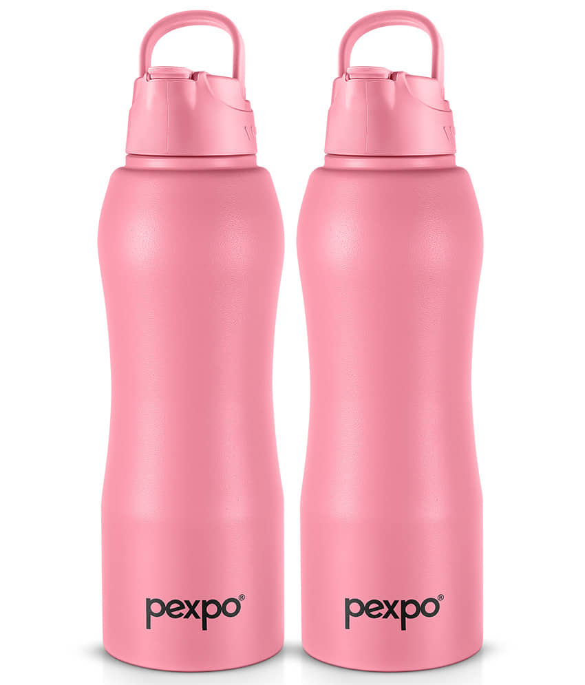 Pexpo Belly Brown Stainless Steel Fridge Water Bottle 750 mL ( Set of 1 )
