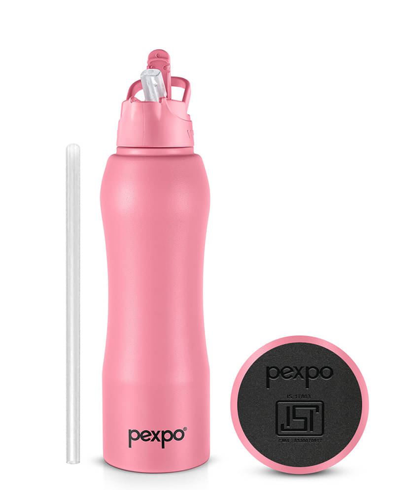     			Pexpo Belly Pink Stainless Steel Fridge Water Bottle 750 mL ( Set of 1 )